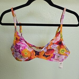 Aerie Multicolor Floral Bikini Top